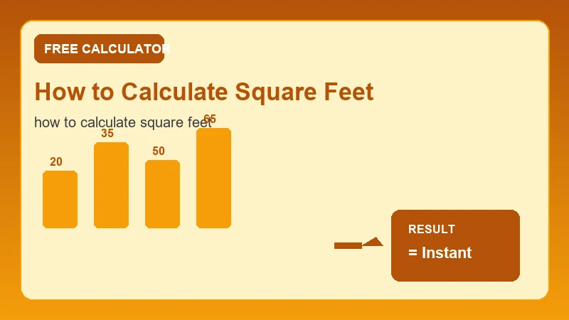 How To Calculate Square Feet — material volume diagram and cubic yard estimate (CalcHubly infographic)