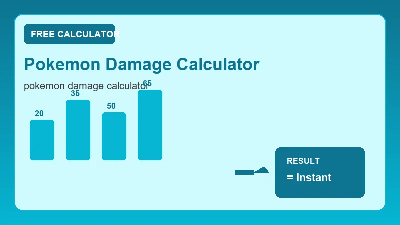 Pokemon Damage Calculator — calendar timeline and date calculation steps (CalcHubly infographic)