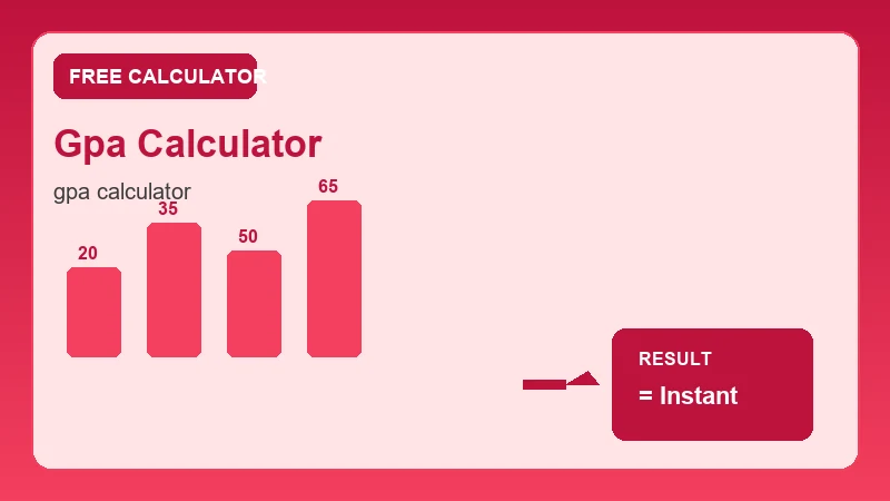 Gpa Calculator — grade scale and academic score breakdown (CalcHubly infographic)