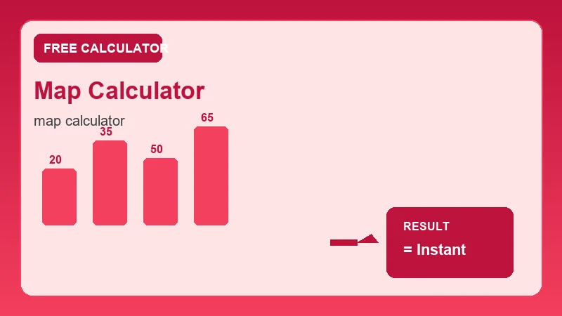 Map Calculator — grade scale and academic score breakdown (CalcHubly infographic)