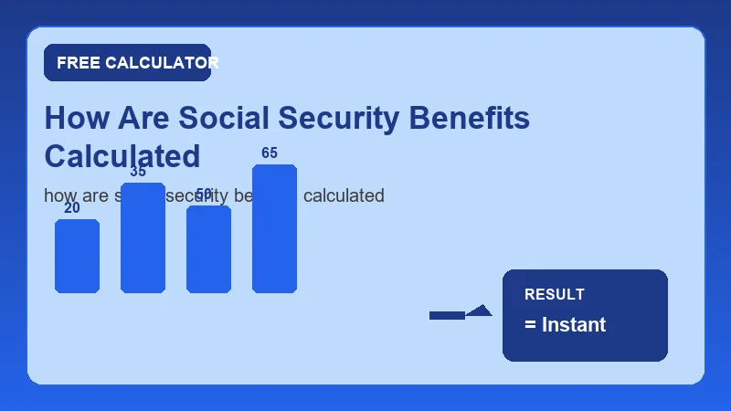How Are Social Security Benefits Calculated — step-by-step calculator workflow and results (CalcHubly infographic)