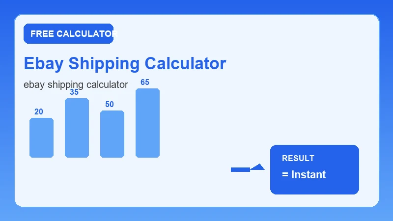 Ebay Shipping Calculator — step-by-step calculator workflow and results (CalcHubly infographic)