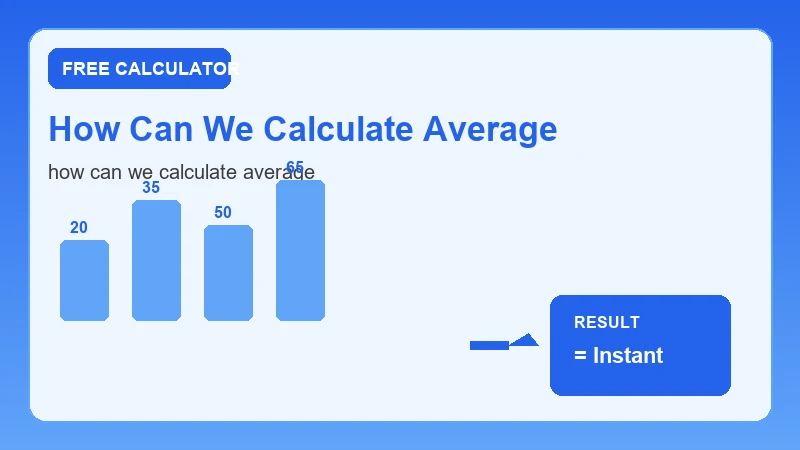 How Can We Calculate Average — step-by-step calculator workflow and results (CalcHubly infographic)