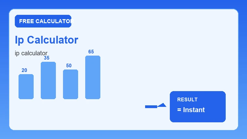 Ip Calculator — step-by-step calculator workflow and results (CalcHubly infographic)